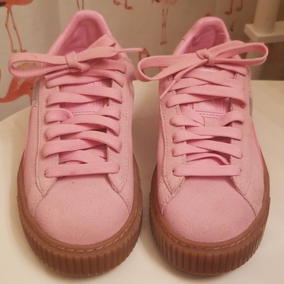puma suede creepers rose pale